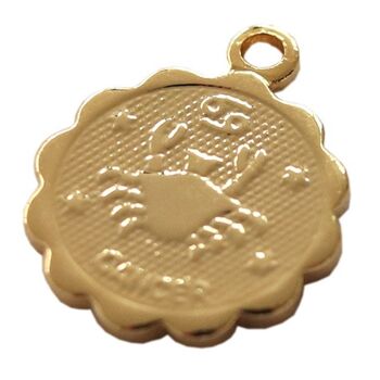 Médaille astro dorée à l'or fin - Cancer (250062) 4