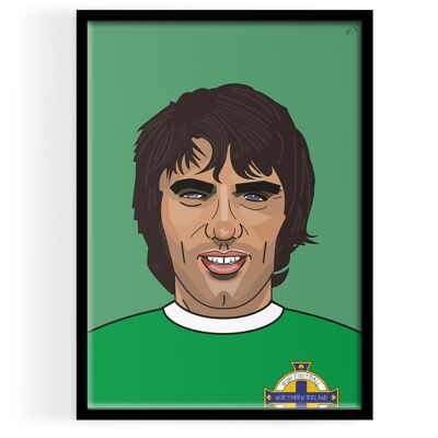 Inspired by George Best Portrait ART PRINT