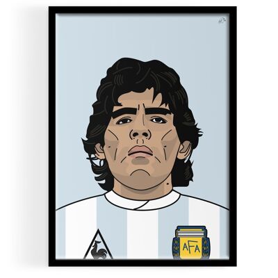 Inspirado en el retrato de Diego Maradona ART PRINT