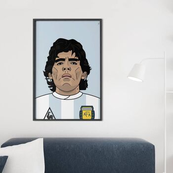 Inspiré par Diego Maradona Portrait ART PRINT 3