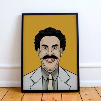 Inspiré par Borat Portrait ART PRINT 2