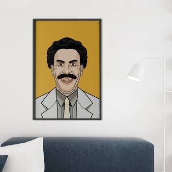 Inspiré par Borat Portrait ART PRINT 3