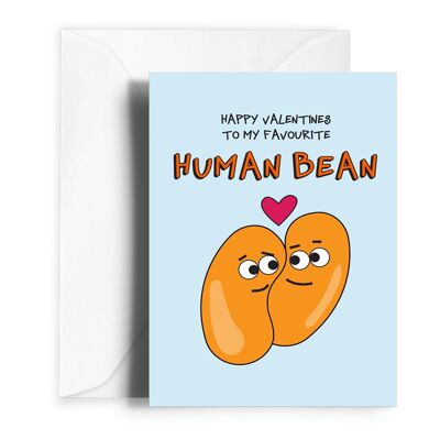 Menschenbohnen-Valentinsgrußkarte