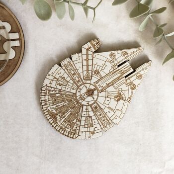 Ensemble de 6 sous-verres en bois Star Wars - Baby Yoda - Dark Vador - Porte-gobelets 9