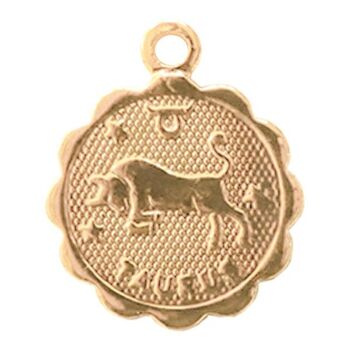 Médaille astro dorée à l'or fin - Taureau (250064) 2