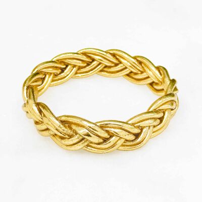 Certified Buddhist bracelet made in Thailand - Double braided model - GOLD