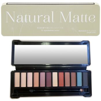Palette de maquillage Natural Matte - 12 couleurs - 14.5g - Magic Studio 1