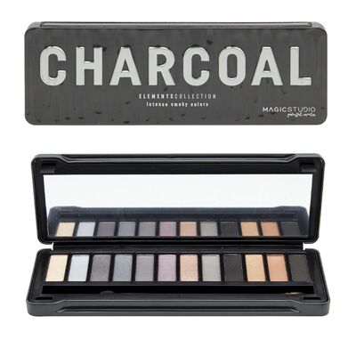 Charcoal makeup palette - 12 colors - 14.5g - Magic Studio