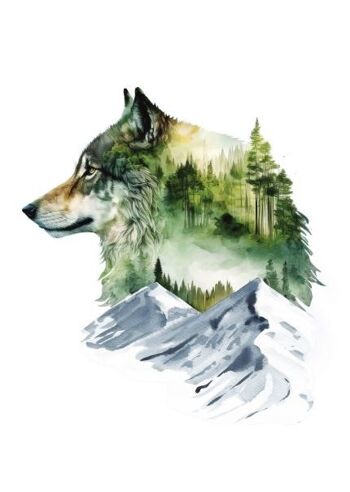 Carte durable - loup