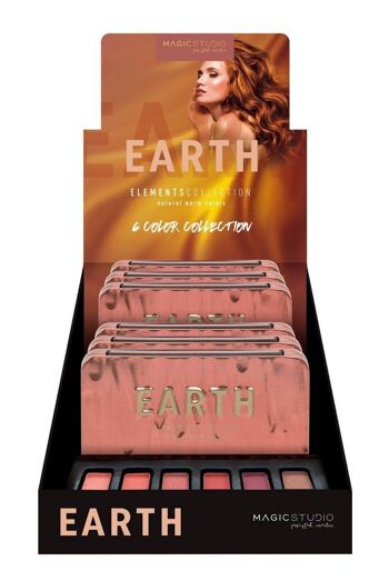 Mini palette de maquillage Earth - 6 couleurs - 7 g - Magic Studio 4