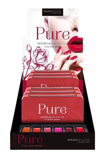 Mini palette de rouge à lèvres - 6 couleurs - 7 g - Magic Studio 3