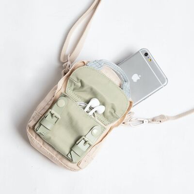 Macaroon Tiny Nature Pale Series - bolsa de hombro del tamaño de un teléfono inteligente