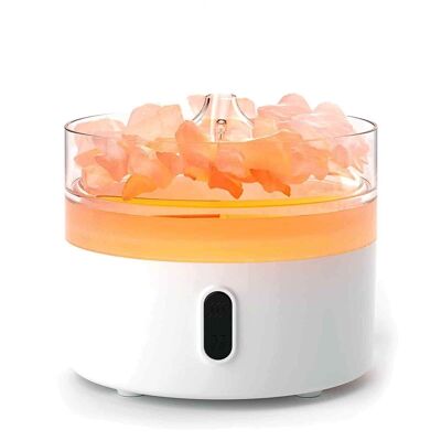 AATOM-27 - Diffusore di aromi di sale dell'Himalaya - Luce notturna - USB-C - Effetto fiamma (sale incluso) - Venduto in 1 unità/i per esterno