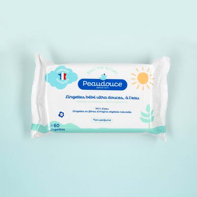 Ultra soft baby wipes with water