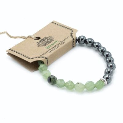 FGemB-08 - Facettiertes Edelsteinarmband - Magnetische Jade - Verkauft in 3x Einheit/en pro Äußerem