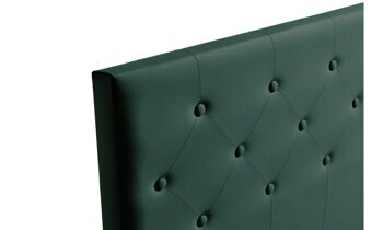 TÊTE DE LIT REMBOURRÉE VICTORIA CUIR PLUME - VERT 4