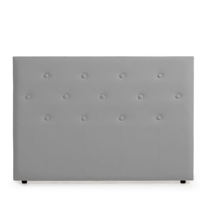 VICTORIA UPHOLSTERED HEADBOARD FEATHER LEATHER - GRAY