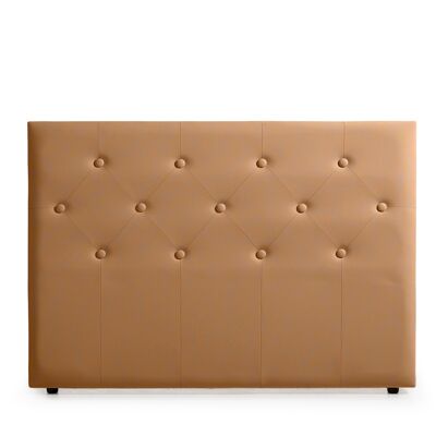 VICTORIA UPHOLSTERED HEADBOARD FEATHER LEATHER - LIGHT COPPER