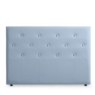 VICTORIA UPHOLSTERED HEADBOARD FEATHER LEATHER - LIGHT BLUE