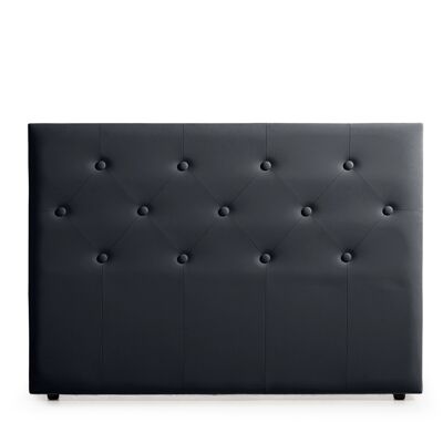 VICTORIA UPHOLSTERED HEADBOARD FEATHER LEATHER - ANTHRACITE
