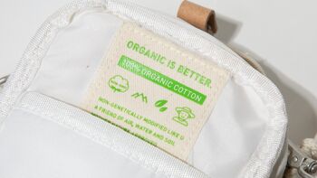 Macaroon Tiny Organic Cotton Series Beige - pochette à bandoulière format smartphone 11