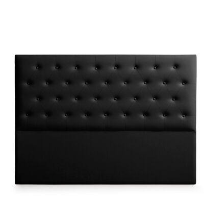 UPHOLSTERED HEADBOARD FERRARA Faux Leather - BLACK