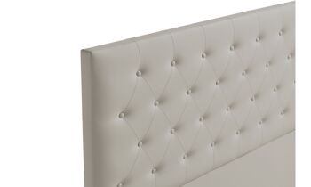 TÊTE DE LIT REMBOURRÉE FERRARA UPHOLSTERY - GRIS CLAIR 4