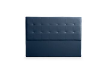 TÊTE DE LIT REMBOURRÉE ATENEA Simili Cuir - BLEU FONCÉ 1