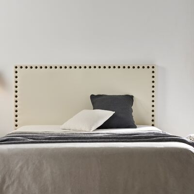 MODENA DUO LEATHER UPHOLSTERED HEADBOARD - OFF WHITE
