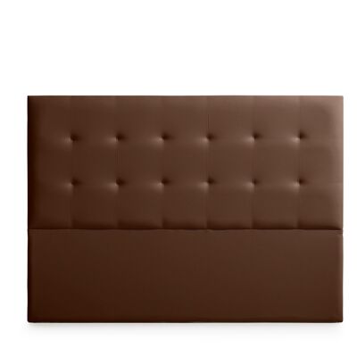 UPHOLSTERED HEADBOARD ASTORIA FAUX LEATHER - DARK BROWN