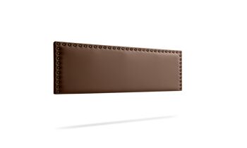 TÊTE DE LIT REMBOURRÉE MODENA SIMILI CUIR - MARRON FONCÉ 3