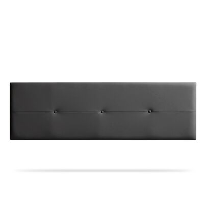 UPHOLSTERED HEADBOARD NAPOLI FEATHER LEATHER - DARK GRAY