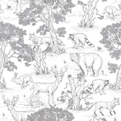 Animals White Wallpaper