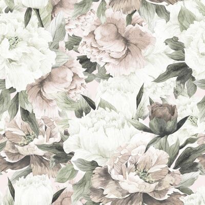 White And Pink Peonies Max Wallpaper