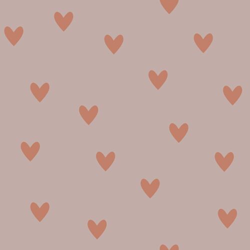 SIMPLE hearts pink and red brick Wallpaper