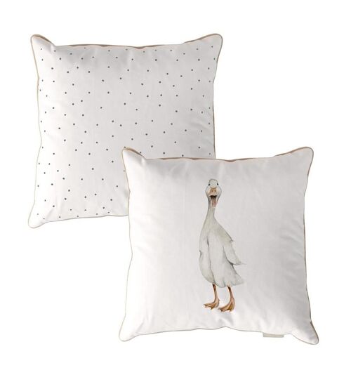 Duck Dots Blue Cushion