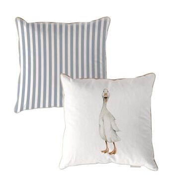 Coussin Rayures Canard Bleu 1