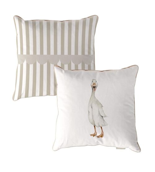 Duck Stripes Retro Cushion