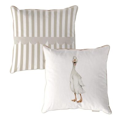 Duck Stripes Retro Cushion