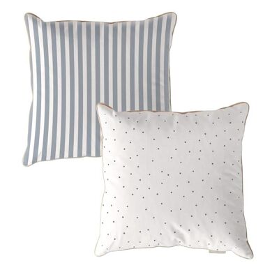 Dots Blue Stripes Blue Cushion