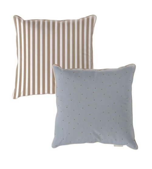 Dots Minimini Blue Stripes Brown Cushion