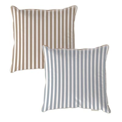 Stripes Brown and Blue Cushion