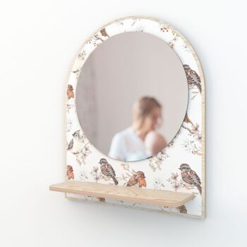 Miroir Oiseaux Blanc 1