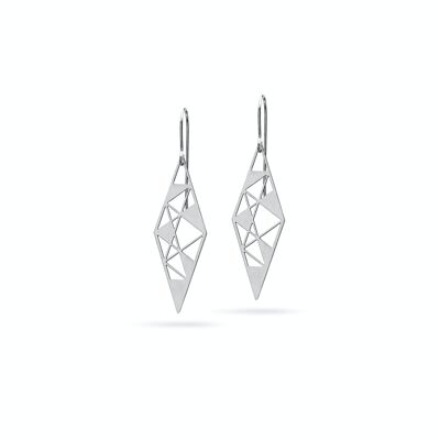 Boucles d'oreilles "Petit Losange" | acier inoxydable