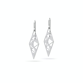 Boucles d'oreilles "Petit Losange" | acier inoxydable 1