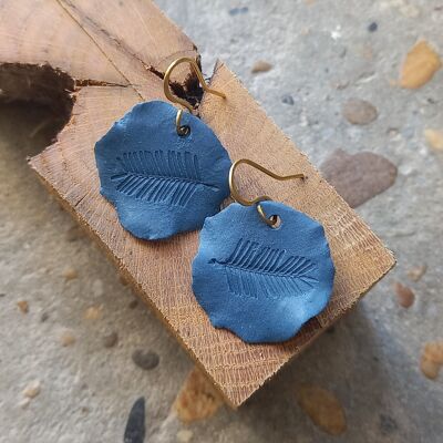 Blue mimosa earrings