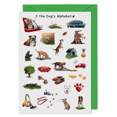 L'alphabet du chien Carte de vœux