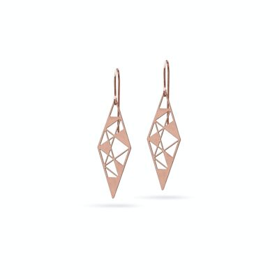 Boucles d'oreilles "Petit Losange" | Bronze