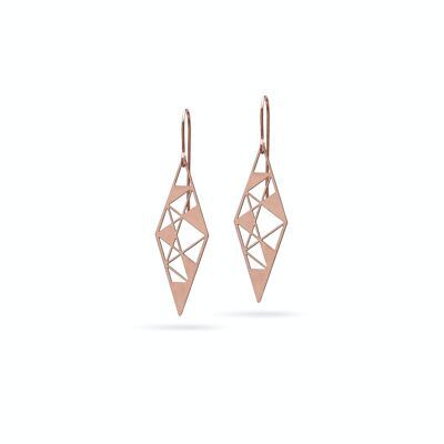 Earrings "Rhombus Little" | Bronze