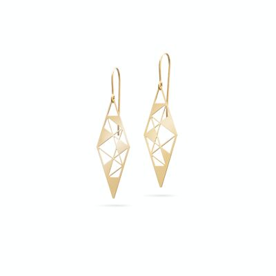 Earrings "Rhombus Little" | gilded